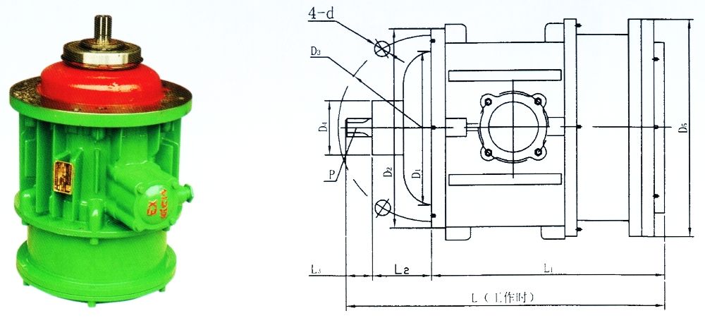 BZD系列防爆电动葫芦主起升电动机图片与外形尺寸图.jpg